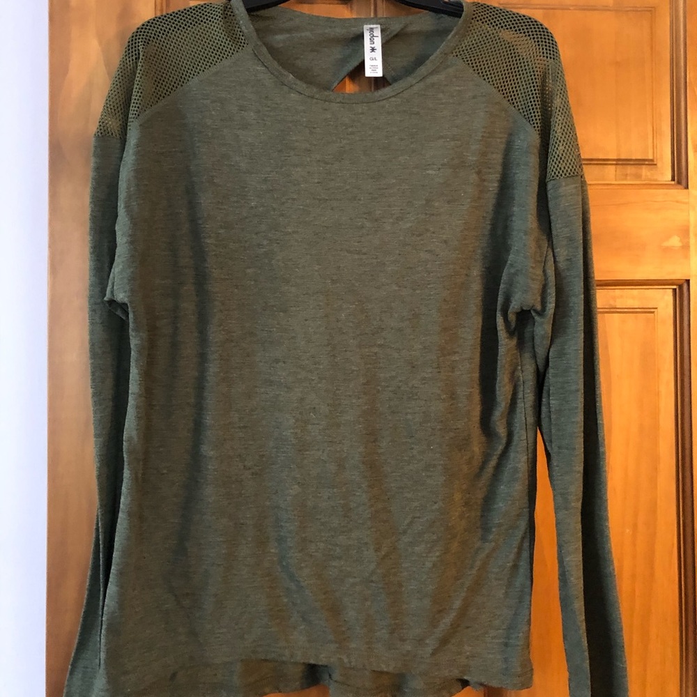 Olive green long sleeve top